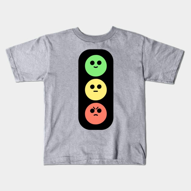Traffic Light Emotions Kids T-Shirt by JadedOddity